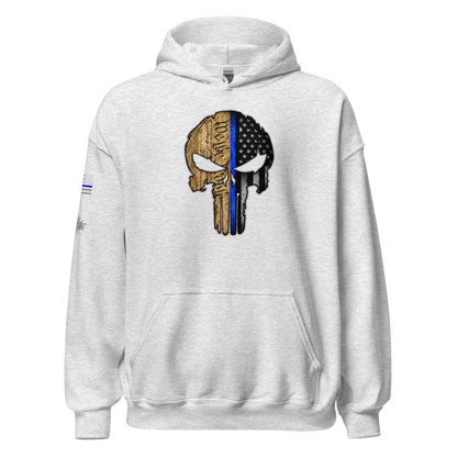 Thin Blue Line Skull Hoodie