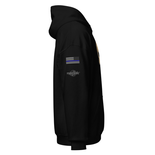 Thin Blue Line Skull Hoodie
