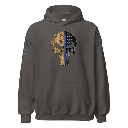 Thin Blue Line Skull Hoodie