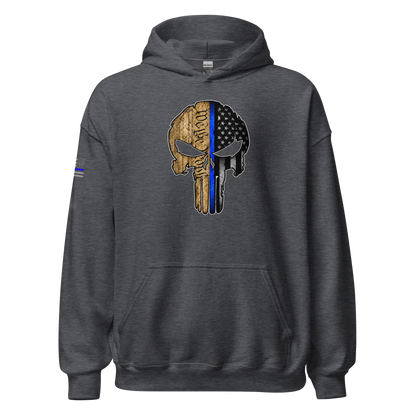 Thin Blue Line Skull Hoodie